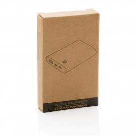 FSC® certified bamboo 5.000 mAh powerbank