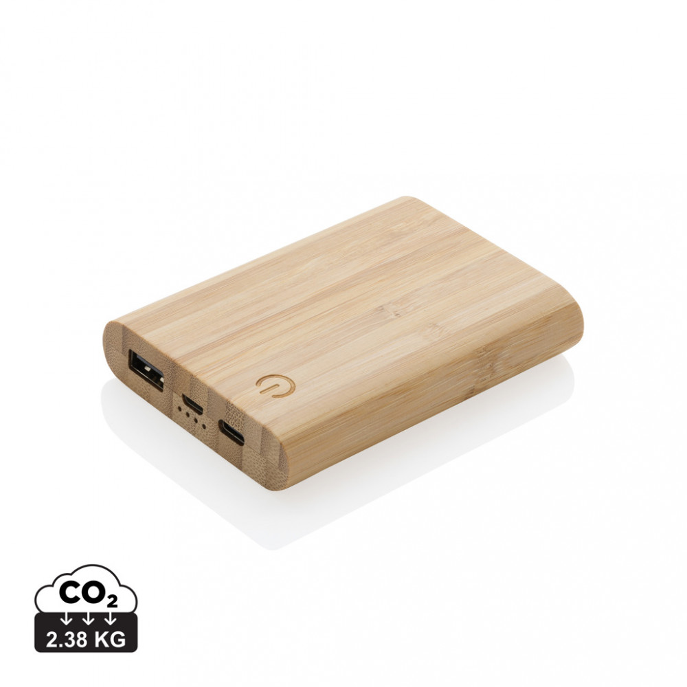 FSC® certified bamboo 5.000 mAh powerbank