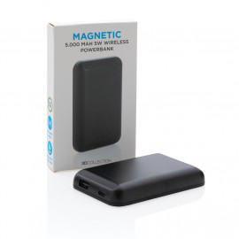 Преносима батерия с безжично зарядно "Magnetic" 5.000 mAh 5W