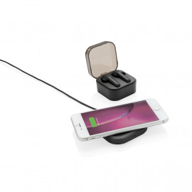Слушалки с подложка за безжично зареждане "Telus" 5W