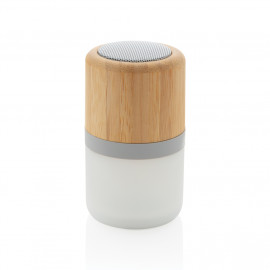 Светещ Bluetooth високоговорител от бамбук "Аура" 3W