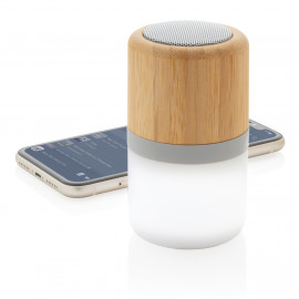 Светещ Bluetooth високоговорител от бамбук "Аура" 3W