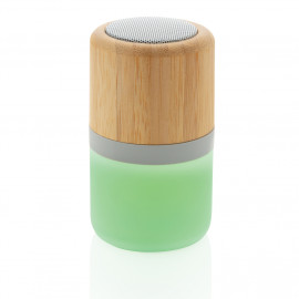 Светещ Bluetooth високоговорител от бамбук "Аура" 3W