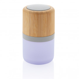 Светещ Bluetooth високоговорител от бамбук "Аура" 3W