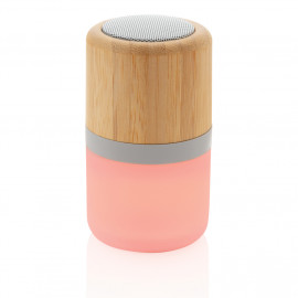 Светещ Bluetooth високоговорител от бамбук "Аура" 3W