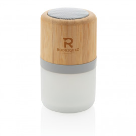 Светещ Bluetooth високоговорител от бамбук "Аура" 3W