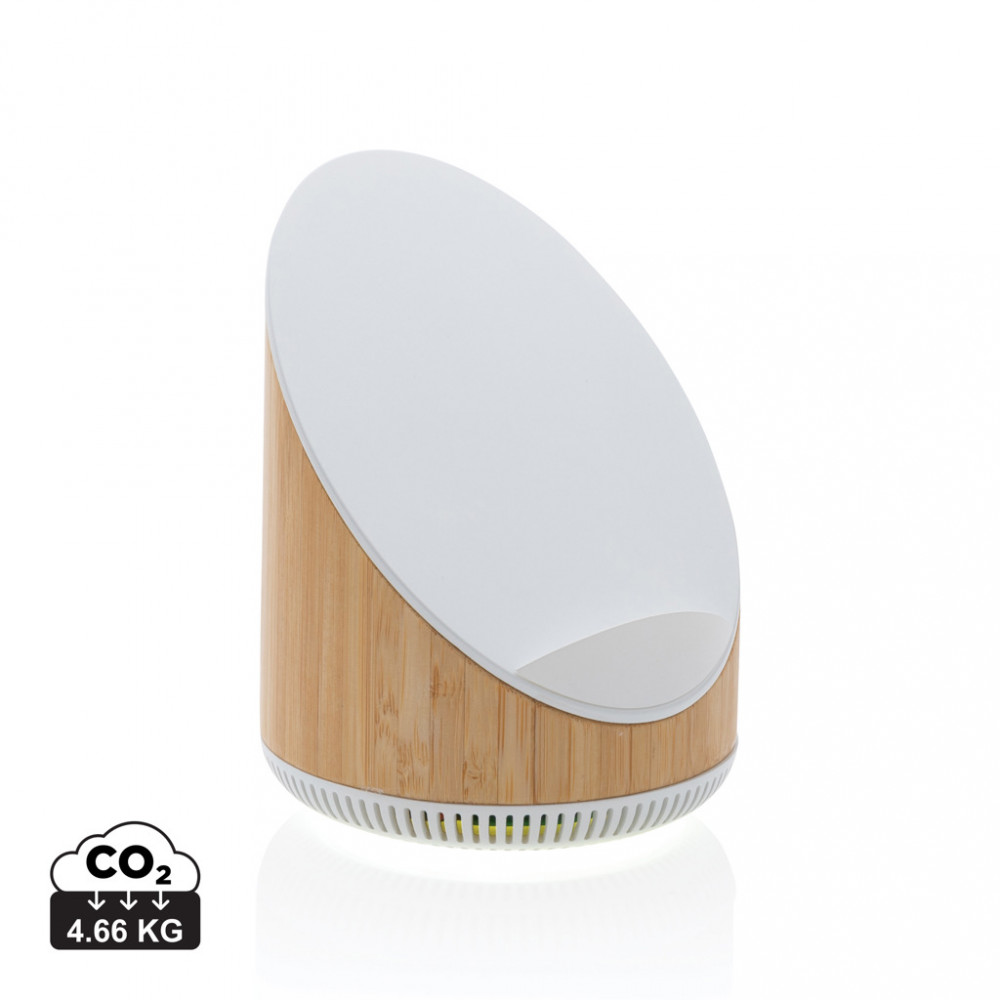 Ovate bamboo 5W speaker with 15W wireless charger Ovate bamboo 5W speaker with 15W wireless charger