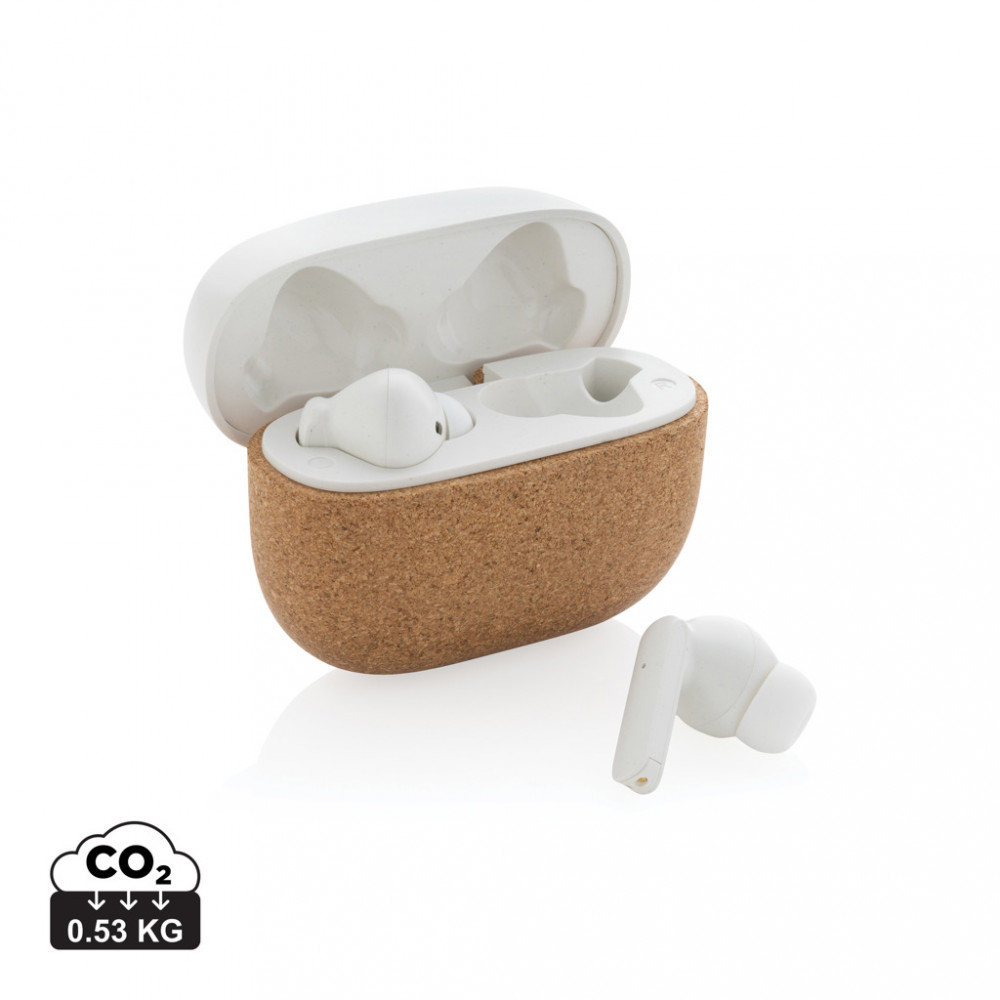 Oregon RCS recycled plastic and cork TWS earbuds Oregon RCS recycled plastic and cork TWS earbuds