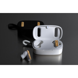 RCS recycled plastic & bamboo TWS earbuds
