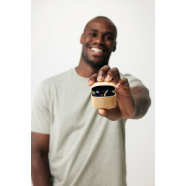RCS recycled plastic & bamboo TWS earbuds