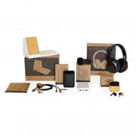 RCS recycled plastic & bamboo TWS earbuds