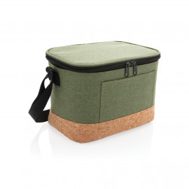 Двуцветна охладителна чанта с коркови детайли "Корк"
