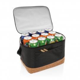 Impact AWARE™ XL RPET two tone cooler bag with cork detail