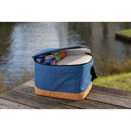 Impact AWARE™ XL RPET two tone cooler bag with cork detail