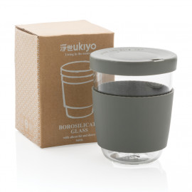 Ukiyo borosilicate glass with silicone lid and sleeve