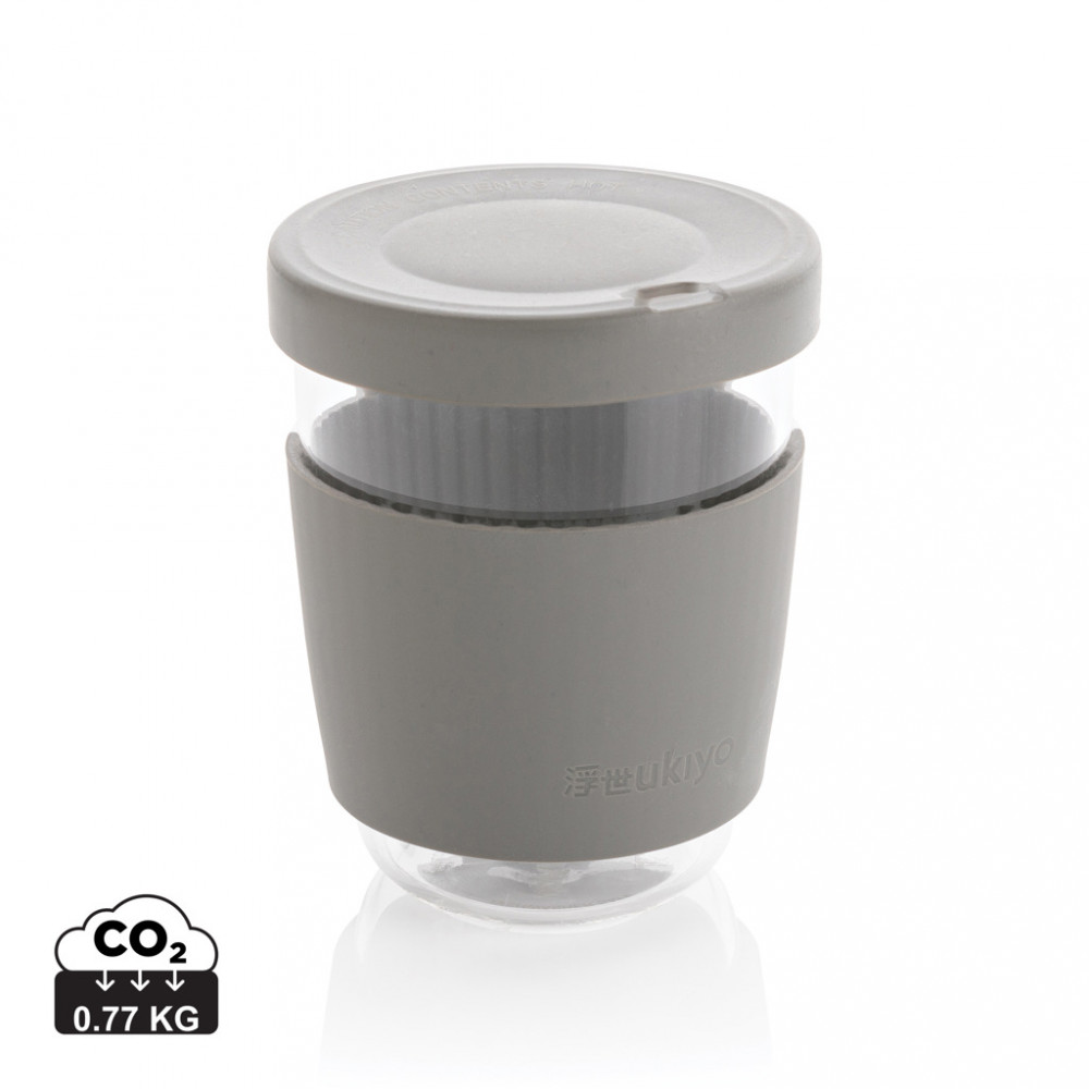 Ukiyo borosilicate glass with silicone lid and sleeve Ukiyo borosilicate glass with silicone lid and sleeve