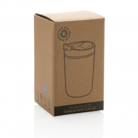 GRS Recycled PP tumbler with flip lid