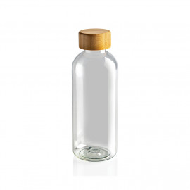 GRS RPET bottle with FSC bamboo lid