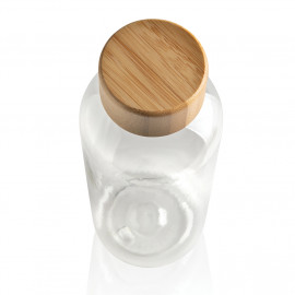 GRS RPET bottle with FSC bamboo lid