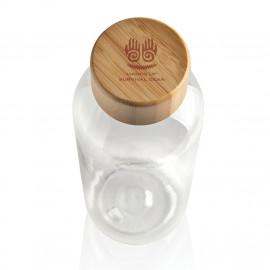 GRS RPET bottle with FSC bamboo lid