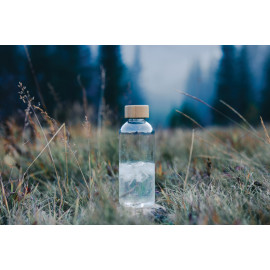 GRS RPET bottle with FSC bamboo lid