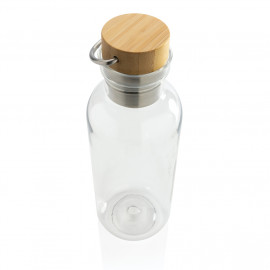 GRS RPET bottle with FSC bamboo lid and handle