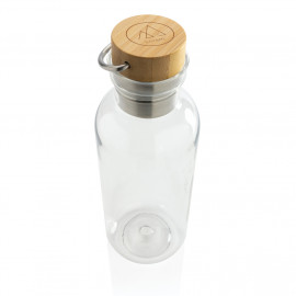 GRS RPET bottle with FSC bamboo lid and handle