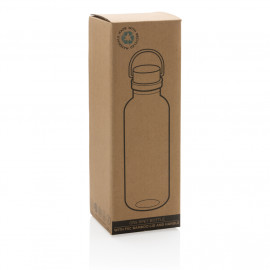 GRS RPET bottle with FSC bamboo lid and handle