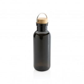 GRS RPET bottle with FSC bamboo lid and handle