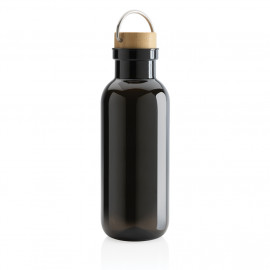 GRS RPET bottle with FSC bamboo lid and handle