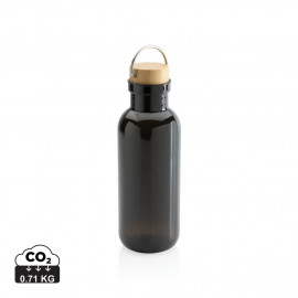 GRS RPET bottle with FSC bamboo lid and handle