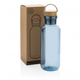 GRS RPET bottle with FSC bamboo lid and handle