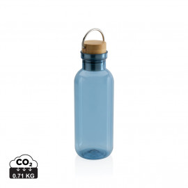 GRS RPET bottle with FSC bamboo lid and handle