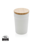 GRS certified recycled PP mug with bamboo lid