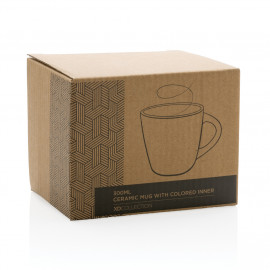 Ceramic mug with coloured inner