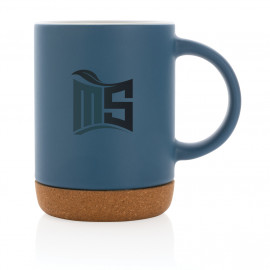 Ceramic mug with cork base