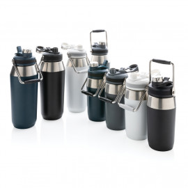 Vacuum stainless steel dual function lid bottle 1L