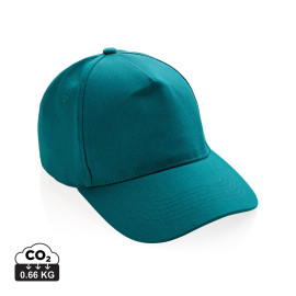 Рециклирана памучна шапка с козирка "Impact" 5 панела, 280 г