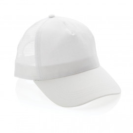 Impact AWARE™ Brushed rcotton 5 panel trucker cap 190gr