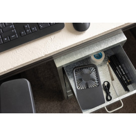 Aervina RCS recycled plastic re-chargeable desk fan