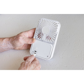 Aervina RCS recycled plastic re-chargeable desk fan