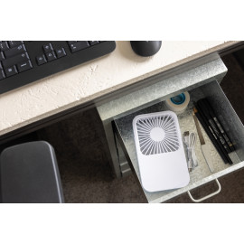Aervina RCS recycled plastic re-chargeable desk fan