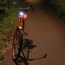 Lumino RCS recycled plastic USB re-chargeable bike light set