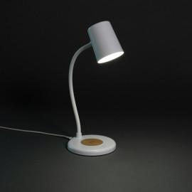 Zenara RCS recycled plastic and cork 15W wireless desk lamp