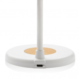 Zenara RCS recycled plastic and cork 15W wireless desk lamp