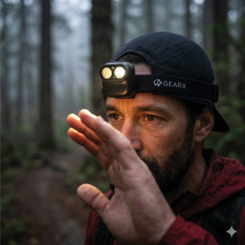 Gear X RCS rPlastic head torch with motion sensor
