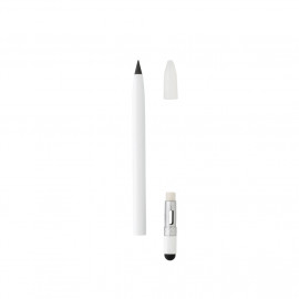 Aluminum inkless pen with eraser