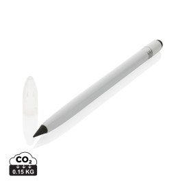 Aluminum inkless pen with eraser
