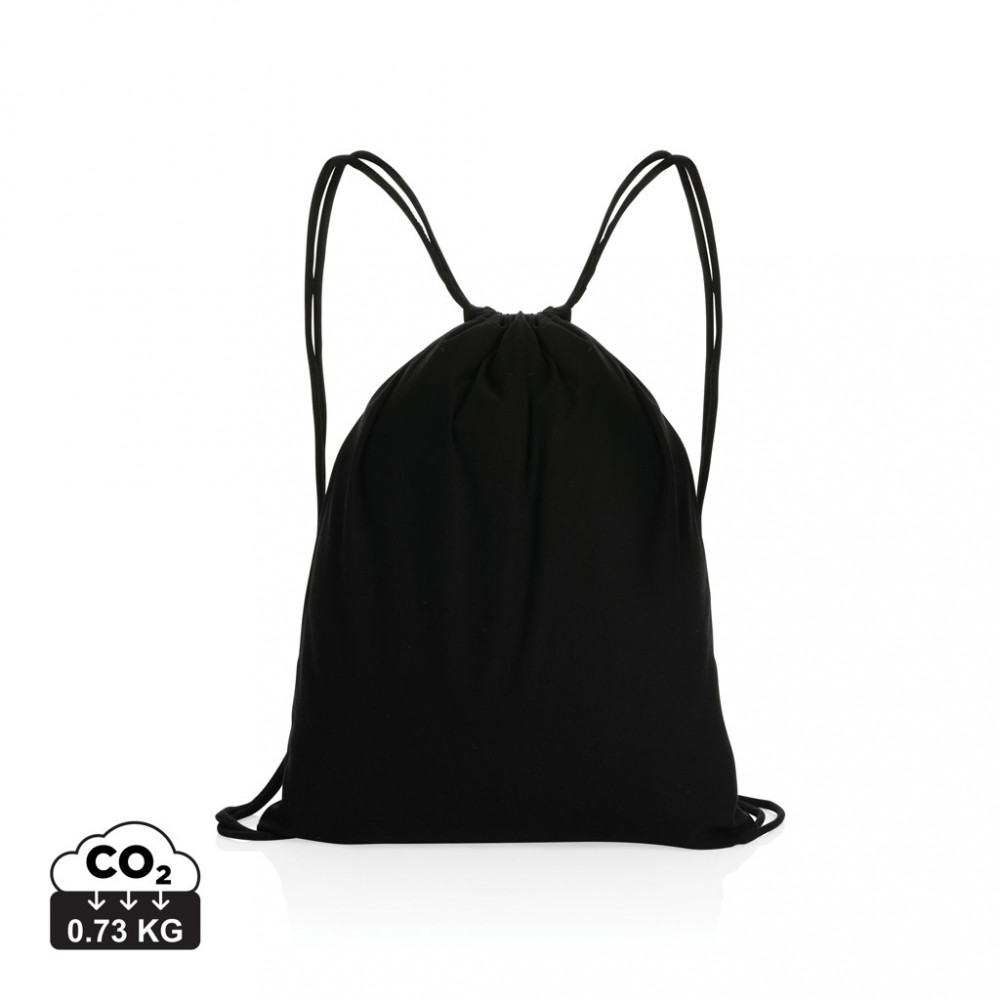 Impact AWARE™ Recycled cotton drawstring backpack 145g
