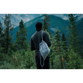 Impact AWARE™ Recycled cotton drawstring backpack 145g